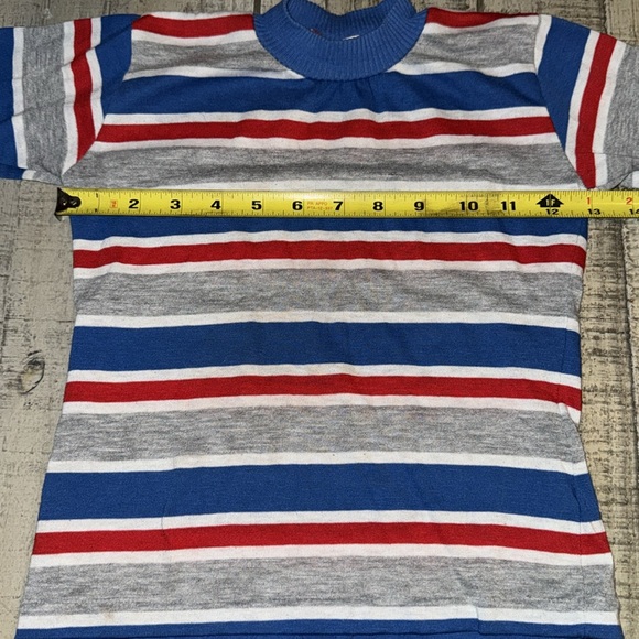 Toddler boys vintage striped t-shirt. Made in USA. - Picture 6 of 7
